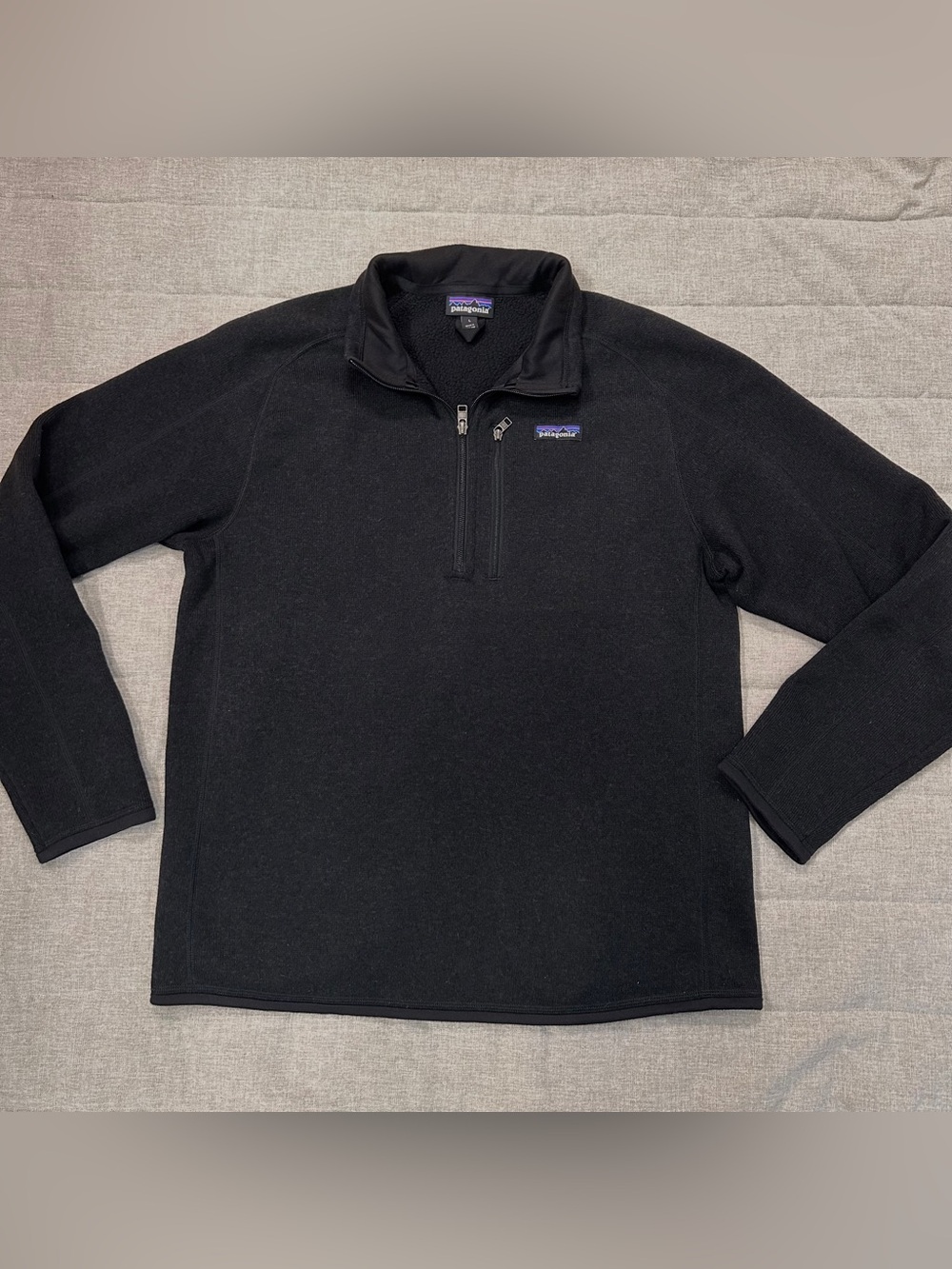 Patagonia Better Sweater Mens Large Charcoal Fleece Quarter Zip Pullover Outdoor